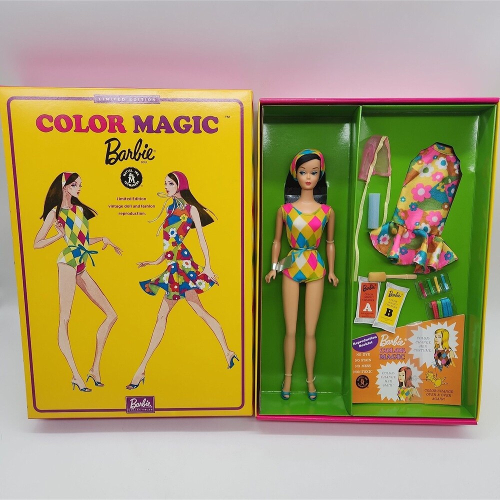 Mattel Barbie Collector Color Magic Limited Edition Reproduction Doll Set Box